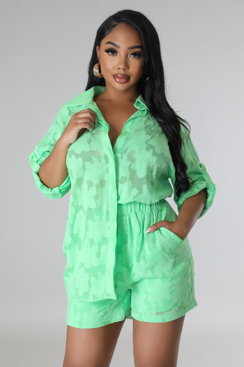 Lime short set