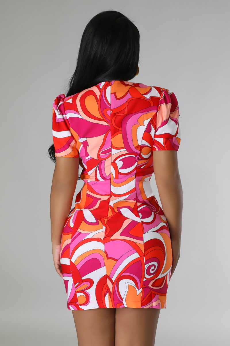 Lady feeling dress